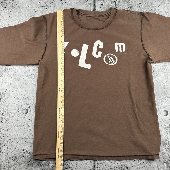 Vintage Volcom Inside Out Graffic Long Sleeve Size Large Brown - Picture 14 of 14